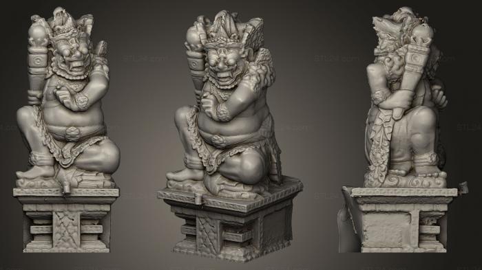 Скульптуры индийские (Балийская Статуэтка_2, STKI_0025) 3D модель для ЧПУ станка